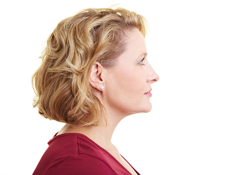 Picture of profile of woman's head