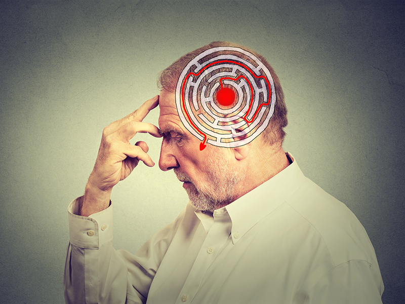 Picture of a man and his brain