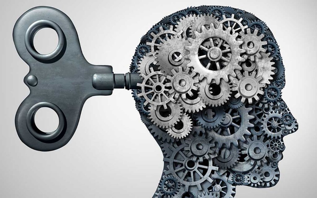 Cogs in the brain represents cognative behavioral therapy for tinnitus.