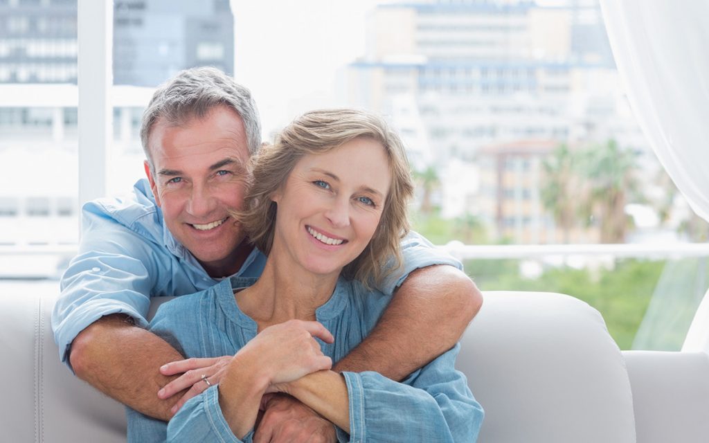 Happy couple because of hearing aids.