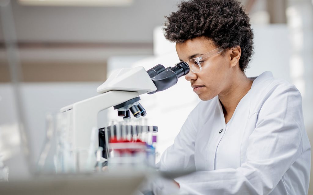 Researcher working on hearing loss.
