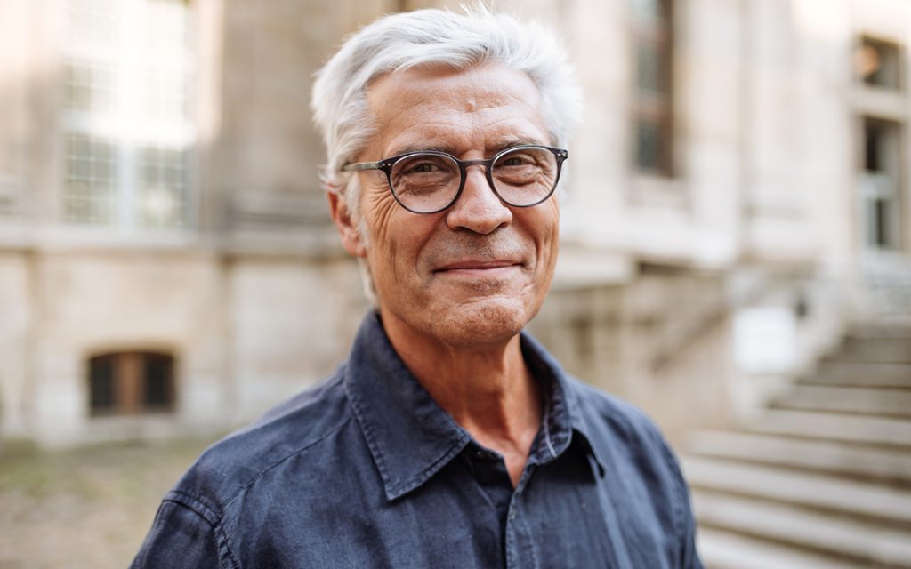 Man realizing that hearing loss is preventable.